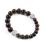 Petersit és életfa gumis karkötő