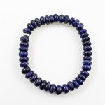 Köves ásványi ékszer Lapis gumis karkötő