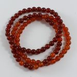 Köves ásványi ékszer Karneol 3db gumis kk, 6mm golyókból