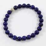 Köves ásványi ékszer AA minőségű lapis lazuli golyók gummis karkötő