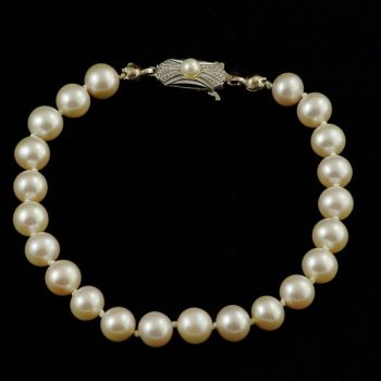 Köves ásványi ékszer klasszikus csomózott gyöngy karkötő.