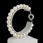 Köves ásványi ékszer Gyöngy karkötő fém zárral