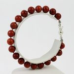 köves ásványi ékszer szivacs korall csomózott karkötő