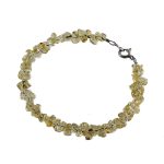 Köves ásványi ékszer Citrin tiszta kavicsok karkötő