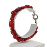 Köves ásványi ékszer Vegyes festett korall karkötő