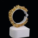 Köves ékszer Amorf fazettált citrinek karkötő