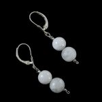 Holdkő sima+fazettált fülbevaló