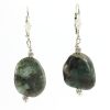 köves ásványi ékszer smaragd kő patent  fülbevaló
