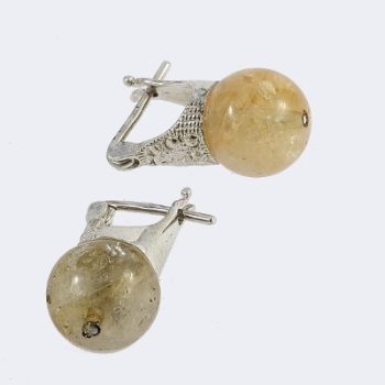 Citrin sorompós fülbevaló