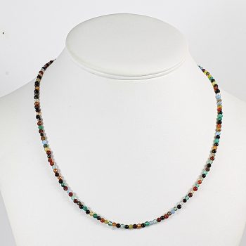 Köves ásványi ékszer Vegyes achát nyaklánc