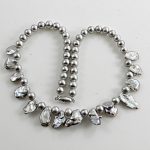 Keshi gyöngy szürke nyaklánc