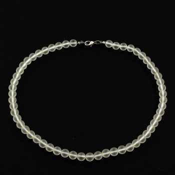 Köves ásványi ékszer matt hegyi kristály nyaklánc