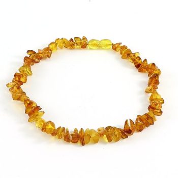 Köves ásványi ékszer bébi borostyán arany narancs nyaklánc