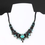 Köves ásványi ékszer türkiz labradorit onyx chanty nyaklánc