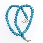 Kék színezett magnezit nyaklánc