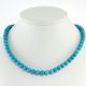 Kék színezett magnezit nyaklánc