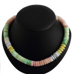 köves ásványi ékszer pasztell opál nyaklánc