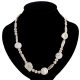 köves ásványi ékszer kagylók és gyöngy nyaklánc