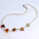 Karneol és gyöngy gyermek nyaklánc