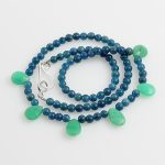 Krizopráz és apatit nyaklánc