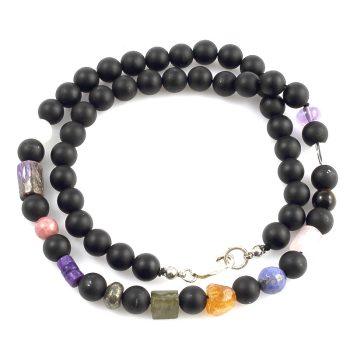 Köves ásványi ékszer. DNS 12 kristály nyaklánc