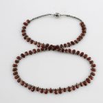 Köves ásványi ékszer. Gránát és labradorit golyók nyaklánc