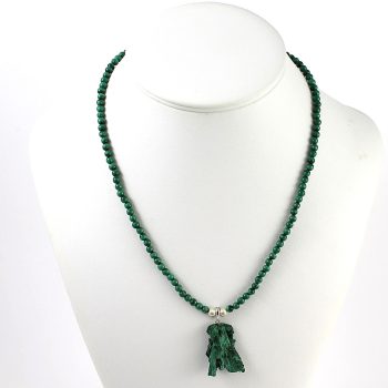 Malachit nyaklánc medállal