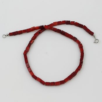 köves ásványi ékszer piros korall nyaklánc