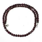 Gránát lencsék, fazettált nyaklánc