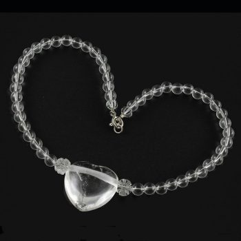 Köves ásványi ékszer. Hegyi kristály medálos nyaklánc