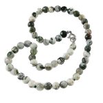 Köves ásványi ékszer Fazettált fa achát nyaklánc