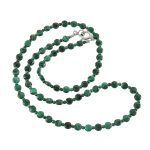 Köves ásványi ékszer Malahit lencsék és golyók nyaklánc