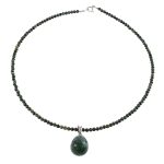 Köves ásványi ékszer Heliotrop lánc aventurin medállal