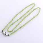 Köves ásványi ékszer fazettált peridot golyók nyaklánc