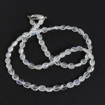 Köves ásványi ékszer Matt-világos holdkő nyaklánc