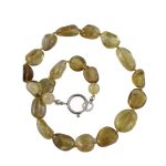 Köves ásványi ékszer Selymes citrin nyaklánc