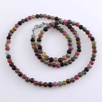 Köves ásványi ékszer színes turmalin nyaklánc