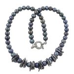 Köves ásványi ékszer Tahiti gyöngy utánzat nyakánc