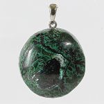 Köves ásványi ékszer Malachit korong medál