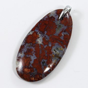 Köves ásványi ékszer Mátrai kalcedon ovális nagy medál, lyukas