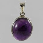 Köves ásványi ékszer Ametiszt félgömb medál 