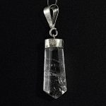 Köves ásványi ékszer Turmalintűs kvarc lapos csúcsos rombusz medál