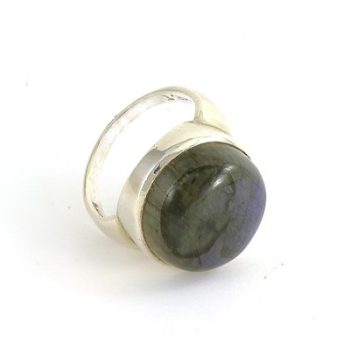 Köves ásványi ékszer labradorit 925-ös ezüst gyűrű