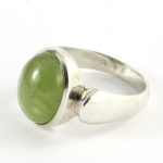 Köves ásványi ékszer peridot cabochon   gyűrű