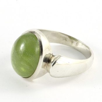Köves ásványi ékszer peridot cabochon   gyűrű