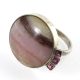 Köves ásványi ékszer peru opál turmalin 925-ös ezüst gyűrű