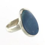 Köves ásványi ékszer opál 925-ös ezüst pecsétgyűrű