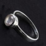 Köves ásványi ékszer Rózsakvarccal ezüst gyűrű
