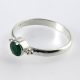 Köves ásványi ékszer Pici smaragd cabochon gyűrű