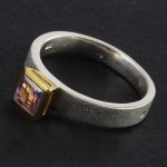 Köves ásványi ékszer Ametiszt ezüst gyűrű